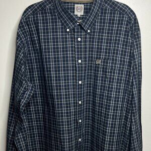 CINCH MEN'S SMALL PLAID LONG SLEEVE BUTTON-DOWN WESTERN SHIRT Size XL